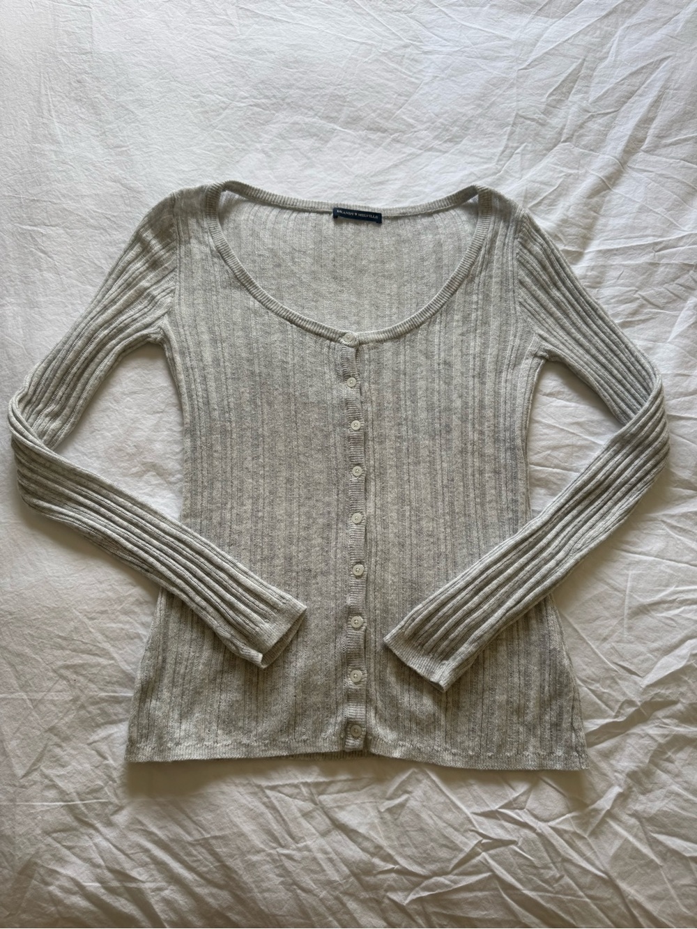 Brandy Melville Button Up Cardigan - Light Grey